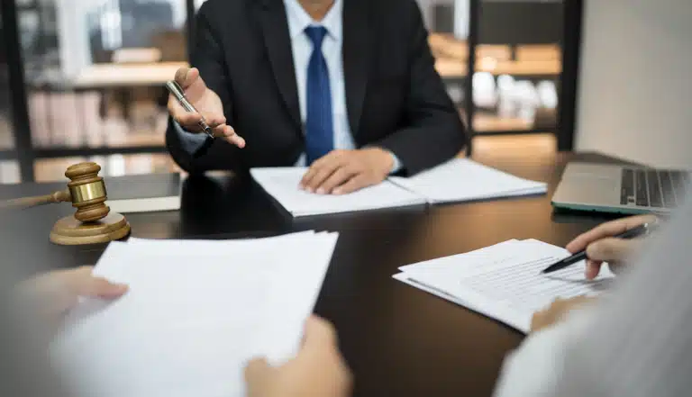 A legal consultation meeting