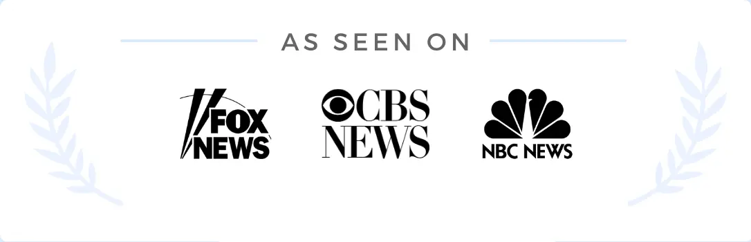 "As Seen On" media outlets banner