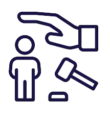 Icon with scales of justice