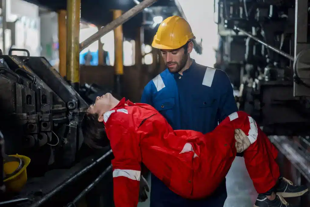 Rescue at Industrial Workplace After Possible Accident