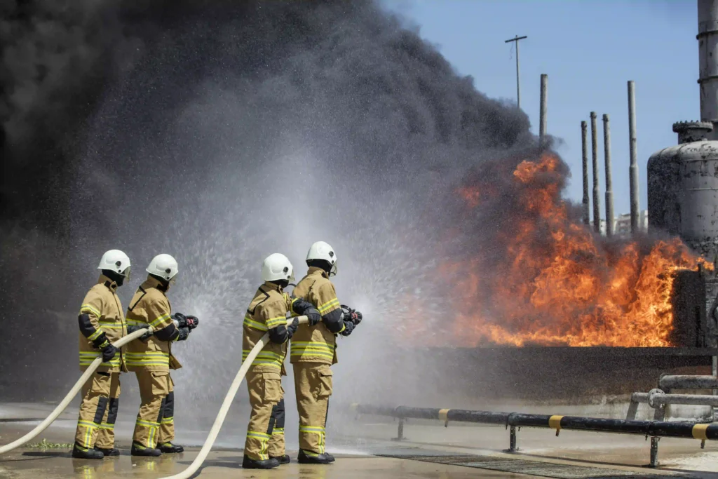 firefighters-extinguishing-flames-at-an-industrial