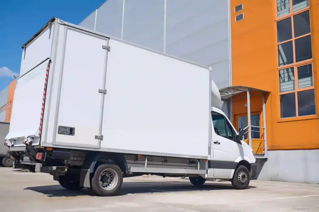 Walmart lorry-standing-outdoors-near-the-warehouse-