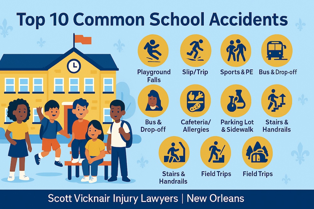 The 10 Most Common School Accidents (and What New Orleans Parents Can Do Next)