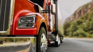 A truck on the road. What is the difference between interstate vs. intrastate trucking
