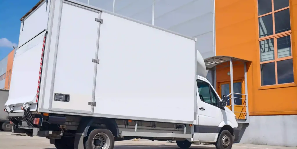 Walmart lorry-standing-outdoors-near-the-warehouse-